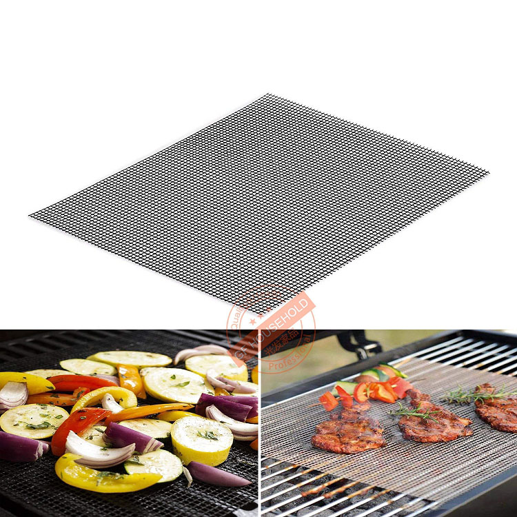 Teflon BBQ mat non-stick BBQ burn mat grid piece of outdoor barbecue food grade coating tools